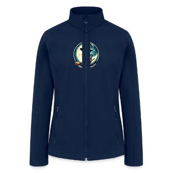 Purranormal Activity Halloween Cat - Women’s Soft Shell Jacket - navy - Front
