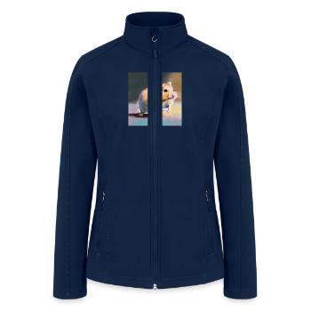 Flying away hamster - Women’s Soft Shell Jacket - navy - Front