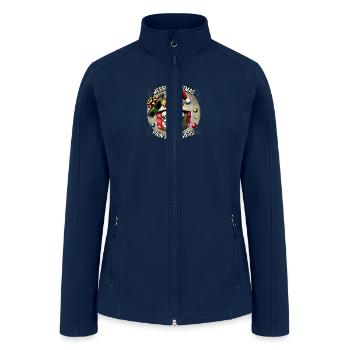 Puppy Christmas Surprise - Women’s Soft Shell Jacket - navy - Front