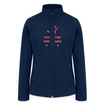 stop wasting your precious time - Women’s Soft Shell Jacket - navy - Front