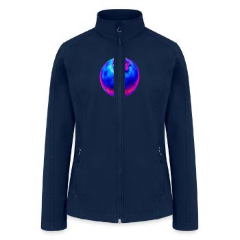Giant neon blueberry - Women’s Soft Shell Jacket - navy - Front