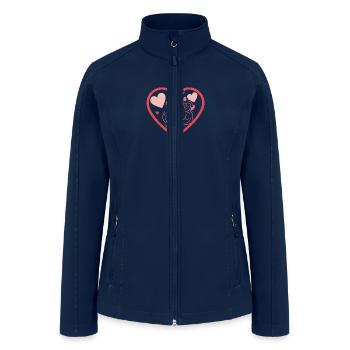 I love you - Women’s Soft Shell Jacket - navy - Front