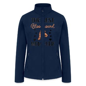 The Best Bloodhound Mom Ever - Women’s Soft Shell Jacket - navy - Front