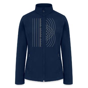 Double Slit Light Wave Particle Science Experiment - Women’s Soft Shell Jacket - navy - Front