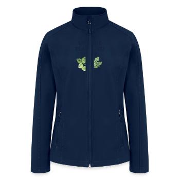 Save the planet, go vegan | One meal at a time - Women’s Soft Shell Jacket - navy - Front