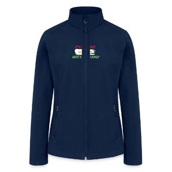 it's not easy - Women’s Soft Shell Jacket - navy - Front