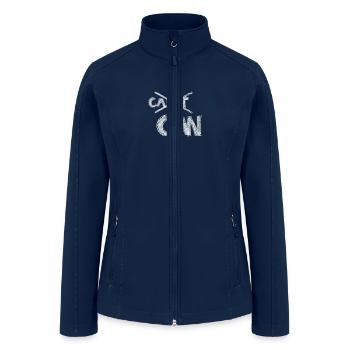 Motivational print - Women’s Soft Shell Jacket - navy - Front