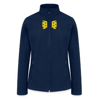 patricks day bow tie and beads are saint patricks - Women’s Soft Shell Jacket - navy - Front