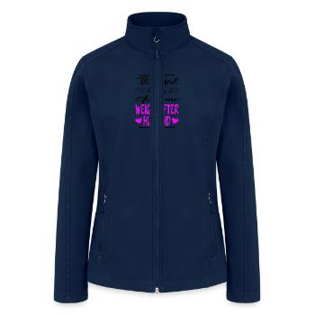 Pray For These Gains Gym Fitness Weightlifting - Women’s Soft Shell Jacket - navy - Front