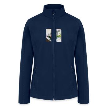 screen 3flowars on t-shirt - Women’s Soft Shell Jacket - navy - Front