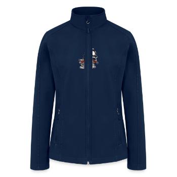 Love on the sea - Women’s Soft Shell Jacket - navy - Front