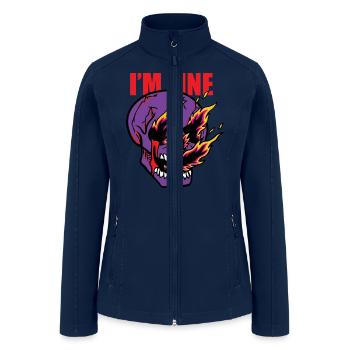 I'm Fine - Women’s Soft Shell Jacket - navy - Front
