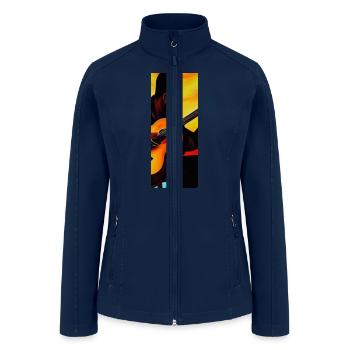 Blues Guitarist - Women’s Soft Shell Jacket - navy - Front