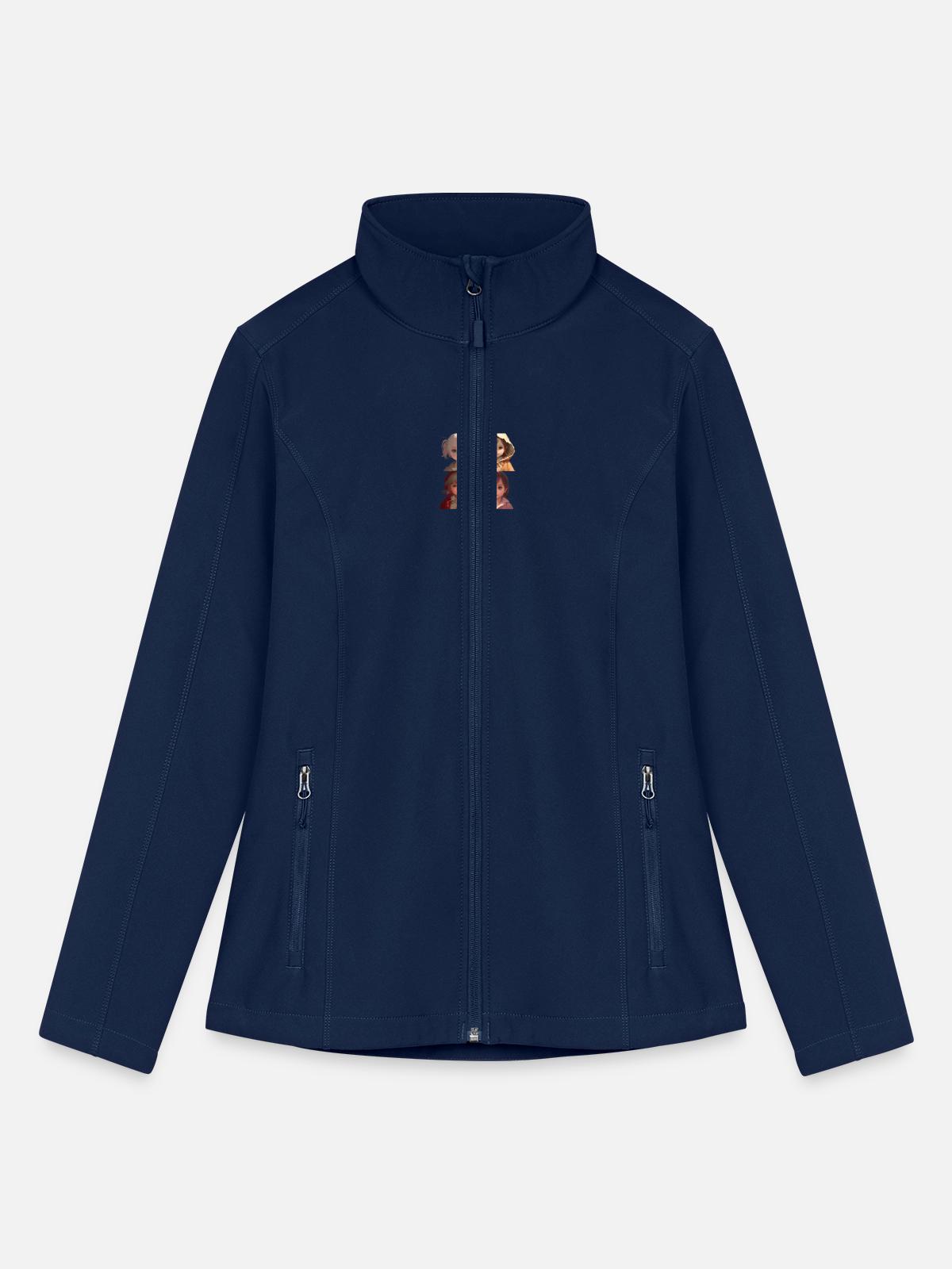 doll back - Women’s Soft Shell Jacket - navy - Front