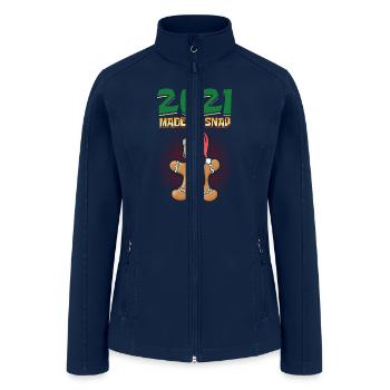 Chistmas Season 2021 Made Me Snap - Women’s Soft Shell Jacket - navy - Front