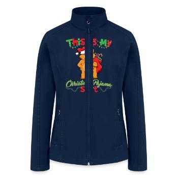 This Is My Christmas Pajama Shirt Xmas Pyjama - Women’s Soft Shell Jacket - navy - Front