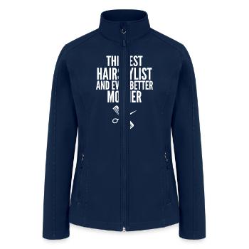 Hairstylist Mom - Women’s Soft Shell Jacket - navy - Front