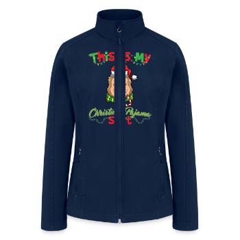 This Is My Christmas Pajama Shirt Xmas Pyjama - Women’s Soft Shell Jacket - navy - Front