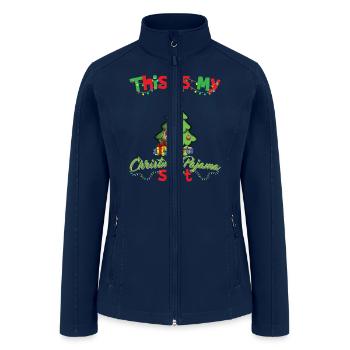 This Is My Christmas Pajama Shirt Xmas Pyjama - Women’s Soft Shell Jacket - navy - Front
