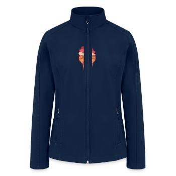 Ice cream with cherry in a cone - Women’s Soft Shell Jacket - navy - Front