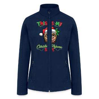 This Is My Christmas Pajama Shirt Xmas Pyjama - Women’s Soft Shell Jacket - navy - Front