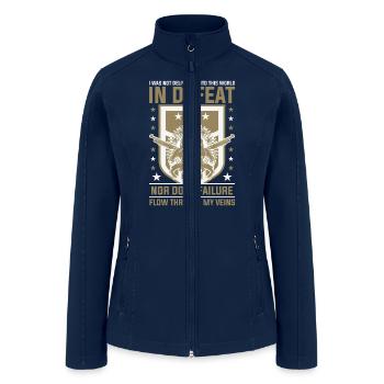 In Defeat USA Veteran Dad Grandpa Gift Ideas - Women’s Soft Shell Jacket - navy - Front