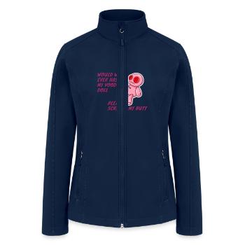 Funny Voodoo doll statement - Women’s Soft Shell Jacket - navy - Front