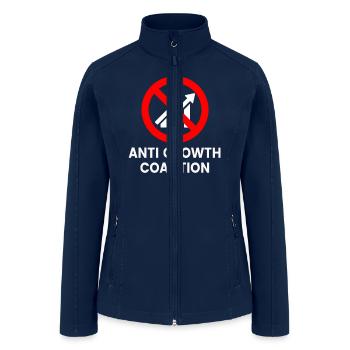 anti growth coalition - Women’s Soft Shell Jacket - navy - Front