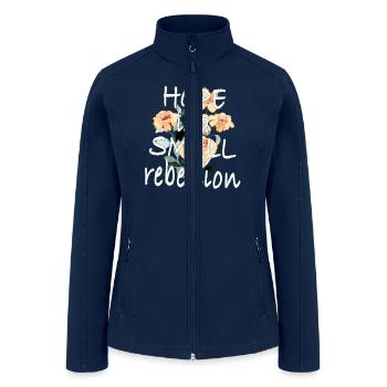 Funny Hope Is A Small Rebellion Quote - Women’s Soft Shell Jacket - navy - Front