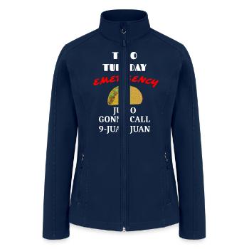 Taco Tuesday Emergency: Call 9-Juan-Juan - Women’s Soft Shell Jacket - navy - Front