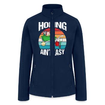 Hoeing ain´t Easy - Women’s Soft Shell Jacket - navy - Front