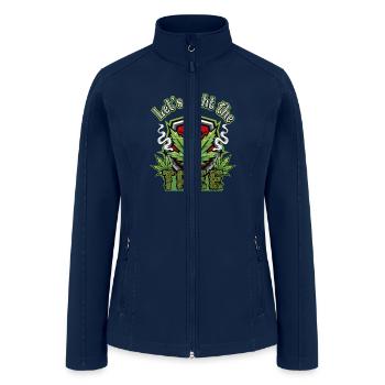 Chistmas Season Let's Light The Tree - Women’s Soft Shell Jacket - navy - Front