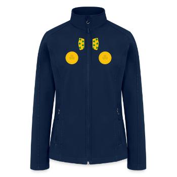 patricks day bow tie and beads are saint patricks - Women’s Soft Shell Jacket - navy - Front