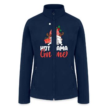 Chistmas Season Hot Mama Gnome - Women’s Soft Shell Jacket - navy - Front