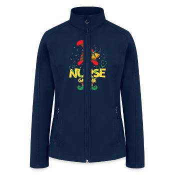 Chistmas Season The Nurse Gnome - Women’s Soft Shell Jacket - navy - Front