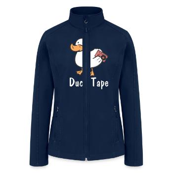 Duck Tape Cassette Tape Music Retro 80s - Women’s Soft Shell Jacket - navy - Front