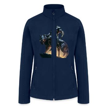 Fighters Equestrian Graphic Design Warriors - Women’s Soft Shell Jacket - navy - Front