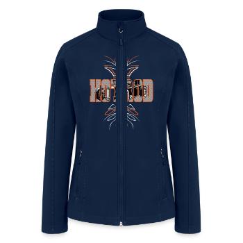 Hotrods and Pinstripes Rat Rods Car Guys - Women’s Soft Shell Jacket - navy - Front