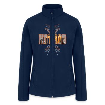 Hotrods and Pinstripes Rat Rods Car Guys - Women’s Soft Shell Jacket - navy - Front