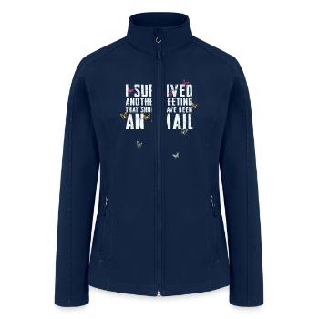 Funny saying for office, job & work - Women’s Soft Shell Jacket - navy - Front