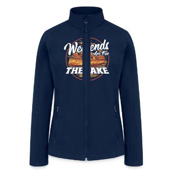 Weekends Are For The Lake Boating Boat Sailing - Women’s Soft Shell Jacket - navy - Front