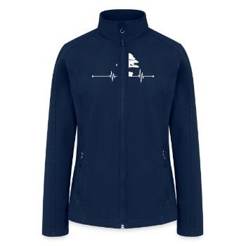 Bonsai Tree Heartbeat - Women’s Soft Shell Jacket - navy - Front