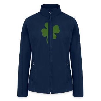 Irish Shamrock - Women’s Soft Shell Jacket - navy - Front