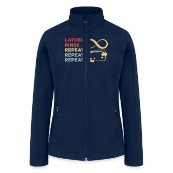 Funny Soap Making Shirt - Women’s Soft Shell Jacket - navy - Front