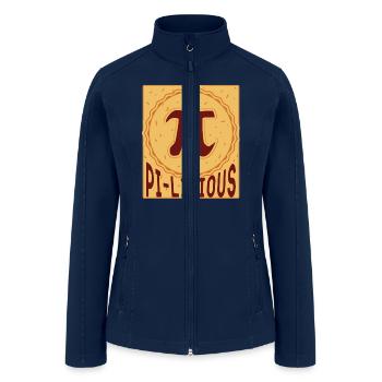 Pi-licious: A Pi and Pie, Love of Pi and Pie - Women’s Soft Shell Jacket - navy - Front