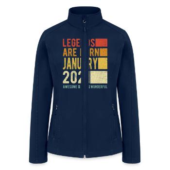 Birthday January 2021 - Women’s Soft Shell Jacket - navy - Front