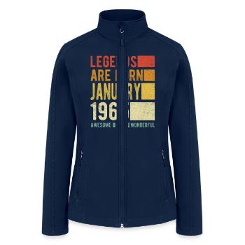 Birthday January 1965 - Women’s Soft Shell Jacket - navy - Front