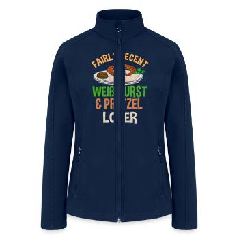 Fairly Decent Weißwurst And Pretzel Lover - Women’s Soft Shell Jacket - navy - Front