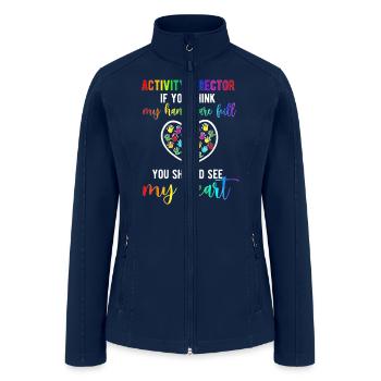 Activity Director Heart Activity Professional Week - Women’s Soft Shell Jacket - navy - Front