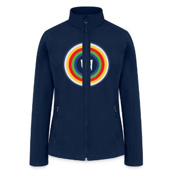 Dzogchen Letter A Symbol Tibetan Buddhism Meditati - Women’s Soft Shell Jacket - navy - Front